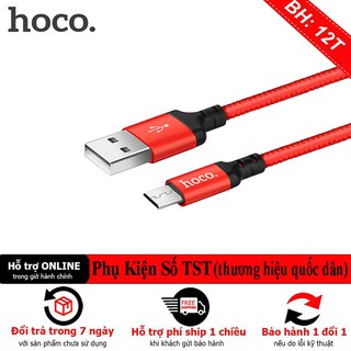 Cáp sạc nhanh 2.1a hoco x14 micro 1m - chính hãng