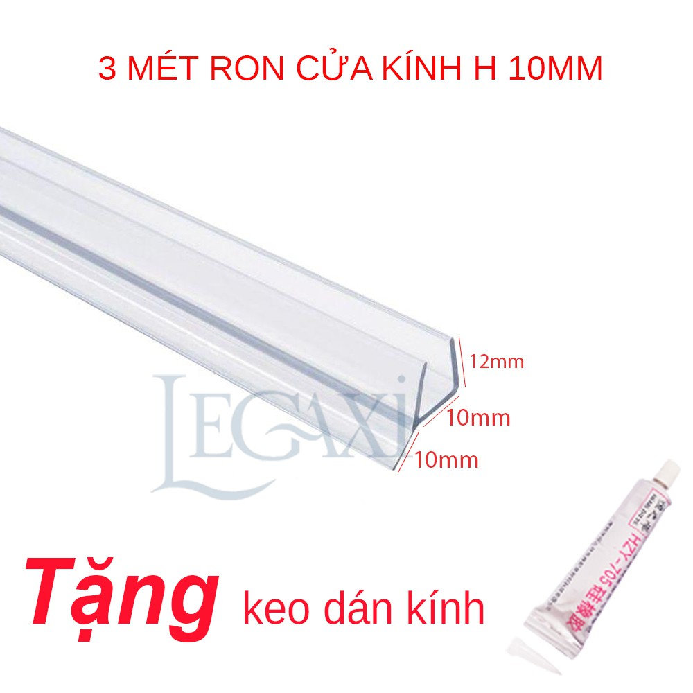 Ron Chuyên Dụng Dán Khung Cửa Kính 6 8 10 12mm Tặng Keo Dán Kính