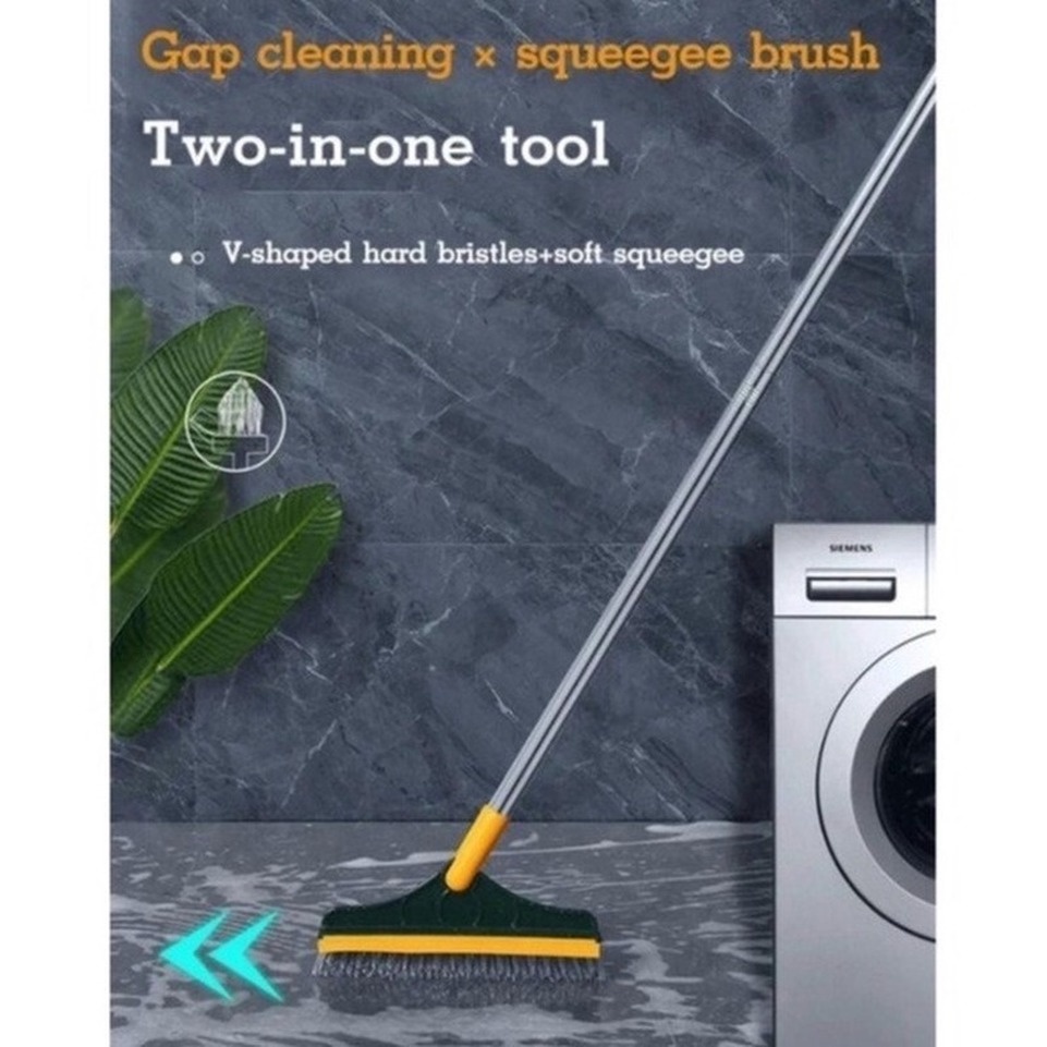Chổi chà sàn cán dài đa năng 3trong1 Chổi gạt nước chà sàn nhà tắm 3in1 cây cọ sàn và gạt nước đa năng