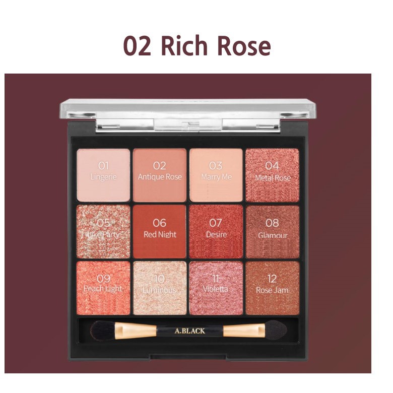 Bảng phấn mắt A Black Glam Change Multi Eye Palette by Clio 12 màu trang điểm mắt cao cấp - CSTOREVN | BigBuy360 - bigbuy360.vn