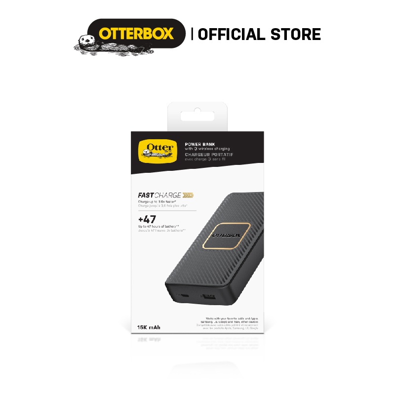 [Hàng Chính Hãng] Sạc Dự Phòng Không Dây OtterBox Wiress Powerbank 15000 mAh Tích Hợp Sạc Nhanh 18W