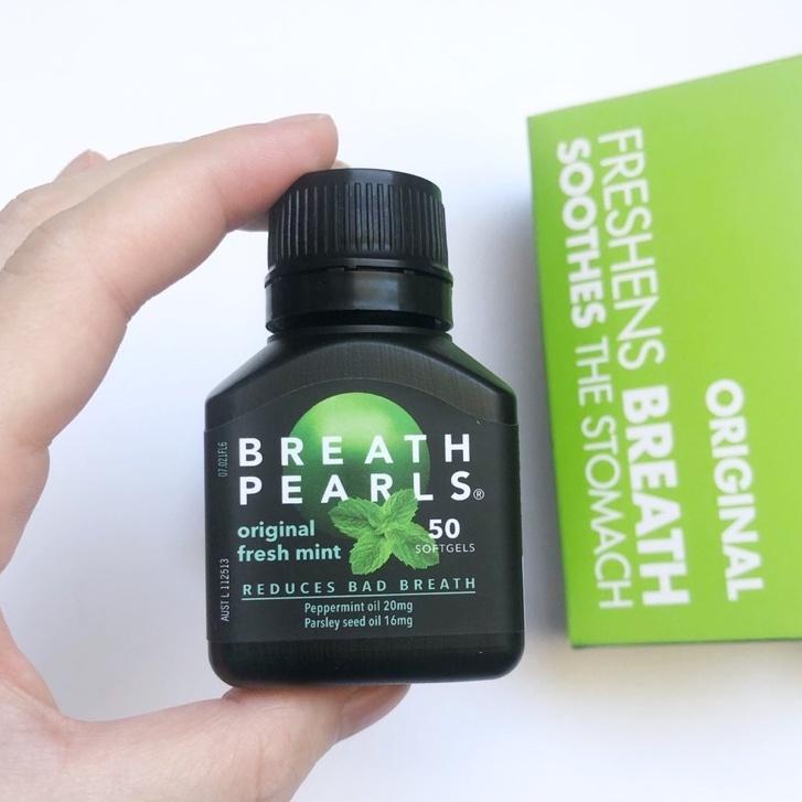 Thơm Miệng Thảo Dược Breath Pearls Fresh Mint Lọ 50 Viên