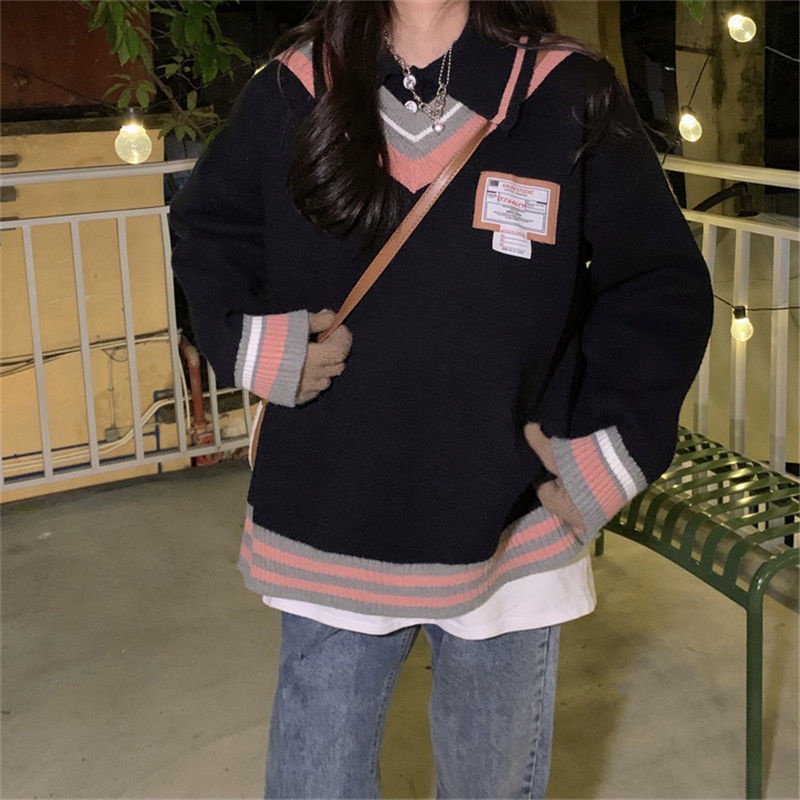 Áo len tay dài dáng rộng thời trang dành cho nữ