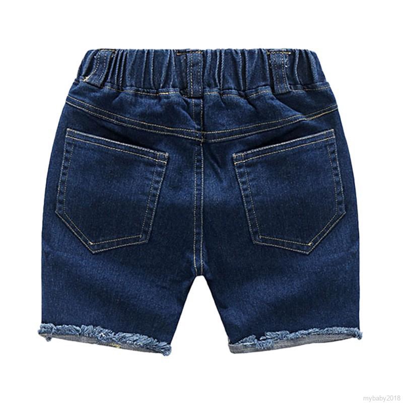 Set áo thun ngắn tay cổ tròn + Quần short jeans thời trang cho bé trai