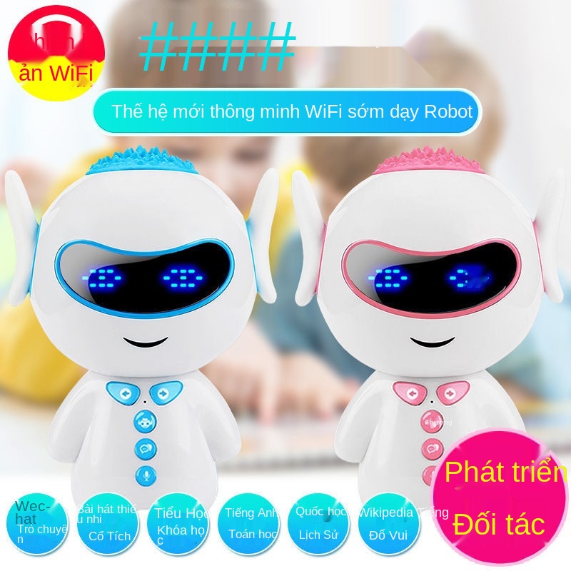 ▣Đa chức năng giáo dục robot thông minh trẻ em đồng hành cùng máy học câu chuyện tiếng Anh giáo dục sớm bé trai và bé gá