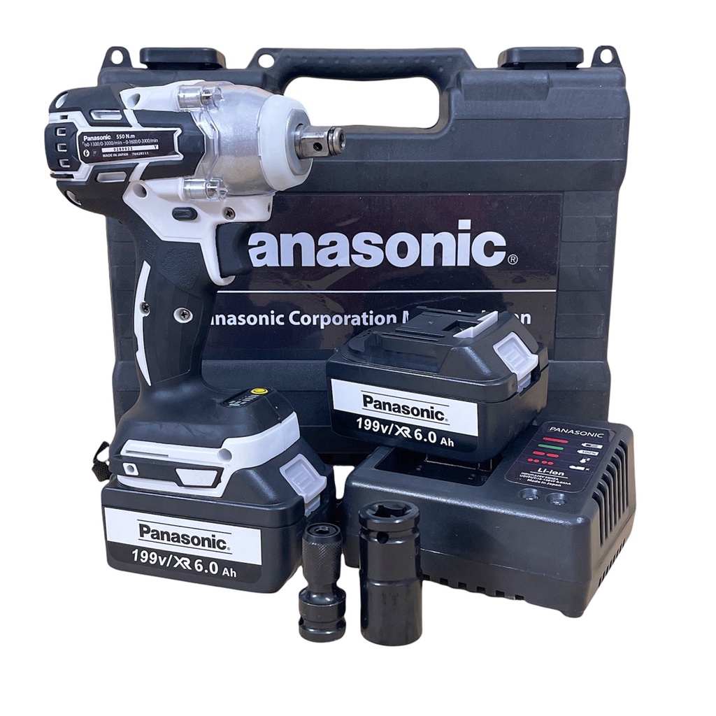 Máy siết bulong Panasonic 199V, 2 PIN, KHÔNG CHỔI THAN, LỰC SIẾT 550Nm Tặng Đầu chuyển vít Hàng cao cấp