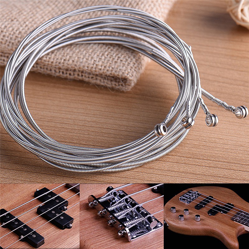 Bộ 4 dây đàn thép không gỉ thay thế cho đàn guitar/ bass