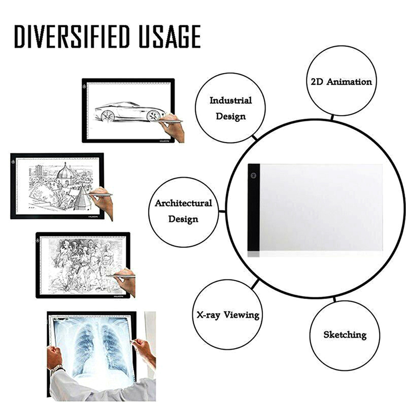 Bảng Vẽ Đèn Led A4 Đa Năng Chất Lượng Cao