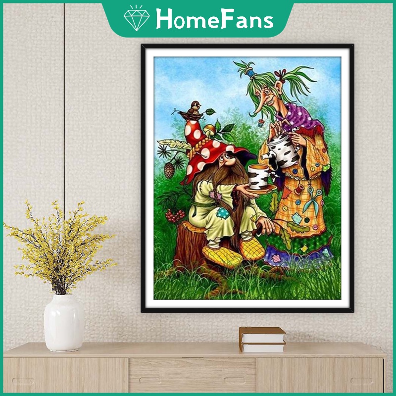 Bộ Tranh Đính Đá 5D Tự Làm Hình Nhân Vật Cổ Tích 40x50cm Trang Trí Phòng Ngủ Cho Bé