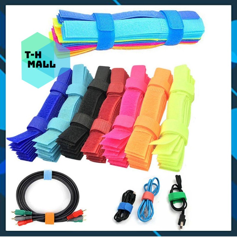 Bộ 50 Dây Nylon Dây Đai Dây Buộc Giữ Làm Gọn Dây Cáp Tiện Lợi