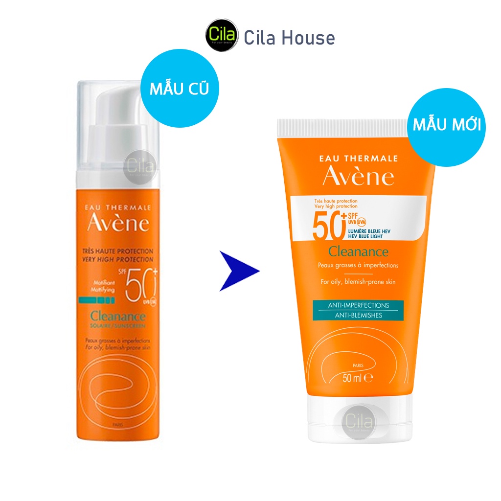 Kem chống nắng Avene Cleanance Solaire SPF 50 cho da mụn mẫu mới - Cila  House | Shopee Việt Nam