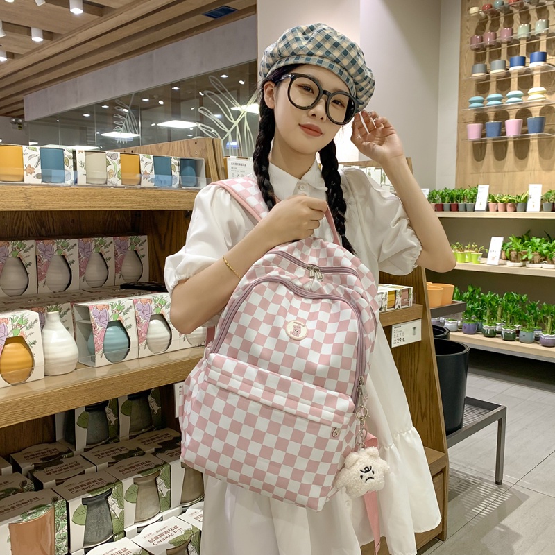 Ba lô PRETTYZYS sức chứa lớn 14 inch phong cách Hàn Quốc 2022 đi học dành cho nữ tuổi teen