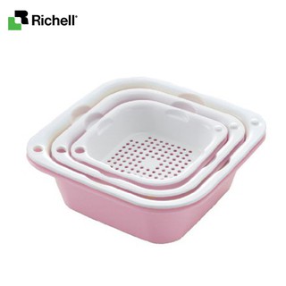 Set 6 khay rổ vuông kháng khuẩn tổng hợp Richell