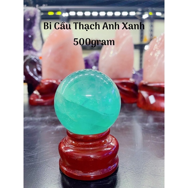 Bi Cầu Đá Xanh Fluorite Tự Nhiên Phong Thuỷ