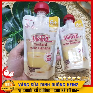 Váng Sữa Heinz Custard Úc Vị Chuối Bổ Dưỡng Cho Bé Từ 6M+, Váng Sữa Dinh Dưỡng Dạng Túi 120gr - 6/2021