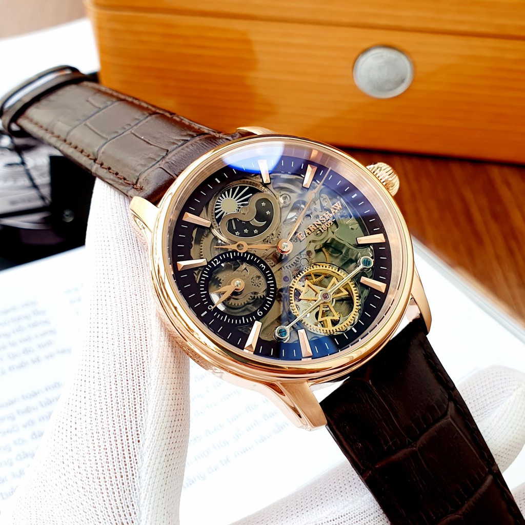 [IB TRẢ GIÁ] Đồng hồ nam cao cấp Thomas Earnshaw Longitude Shadow Sun &amp; Moon Automatic #ES-8063-06