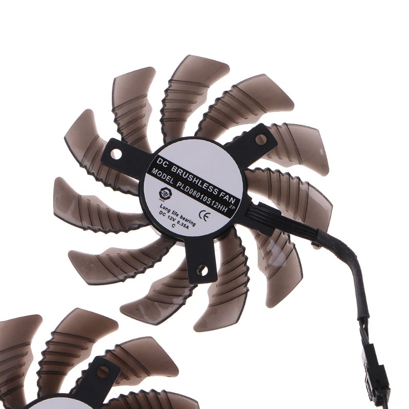 zzz 2PCS Cooler Fan for GV-N960OC GTX960 78MM 4Pin 12V 0.35A PLD08010S12H ZP Graphics Card Cooling