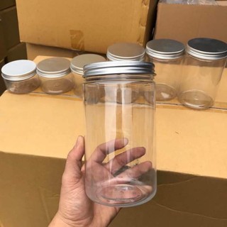 Hủ PET nắp nhôm 900ml (VT) 9x17cm