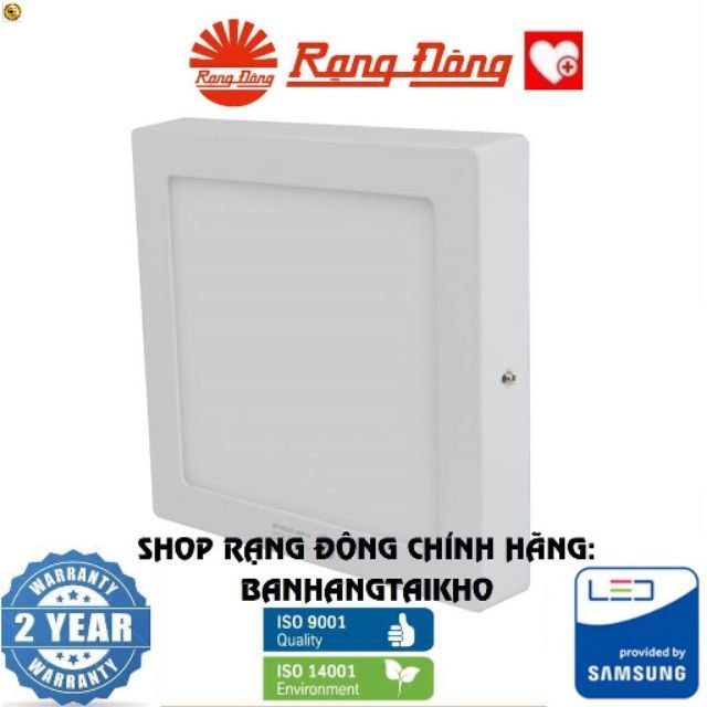 💥Chính Hãng💥 Đèn LED ốp trần vuông Rạng Đông 12W 17x17 , ChipLED Samsung, Model: D LN08L 17x17/12W 💥Hàng Công ty💥