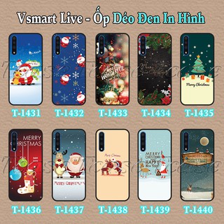Ốp lưng Vsmart Live dẻo đen in hình Noel - Giáng Sinh