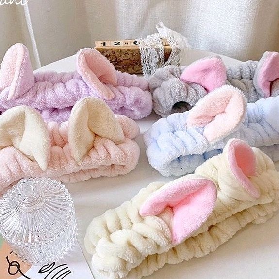 Băng đô nhung hình tai mèo đơn giản dễ thương cho nữ