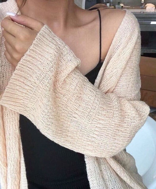 Áo cardigan dệt kim mỏng_Áo choàng đi biển