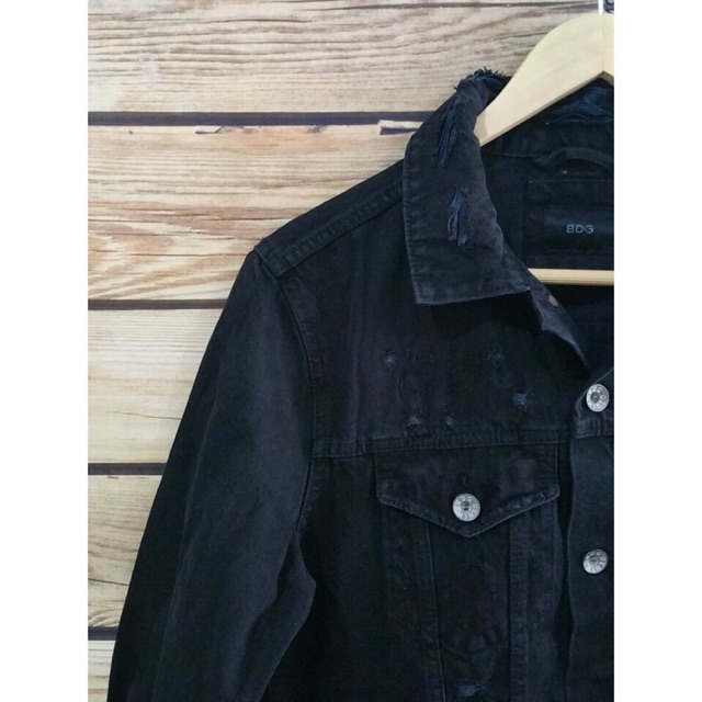 Black denim jacket xuất dư