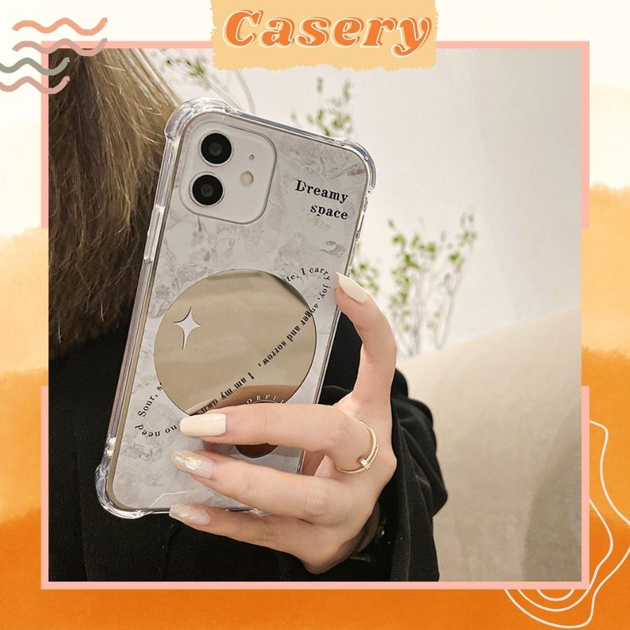 Ốp lưng Iphone Gương Dreamy Space viền trong dành cho Iphone 7/7plus/8/8plus/x/xr/xs/11/12/13/pro/promax