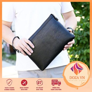 🌻HÀNG MỚI🌻 Clutch Da Nam Cầm Tay Cao Cấp 2 Màu Đen Nâu Sang Trọng, Lịch Lãm