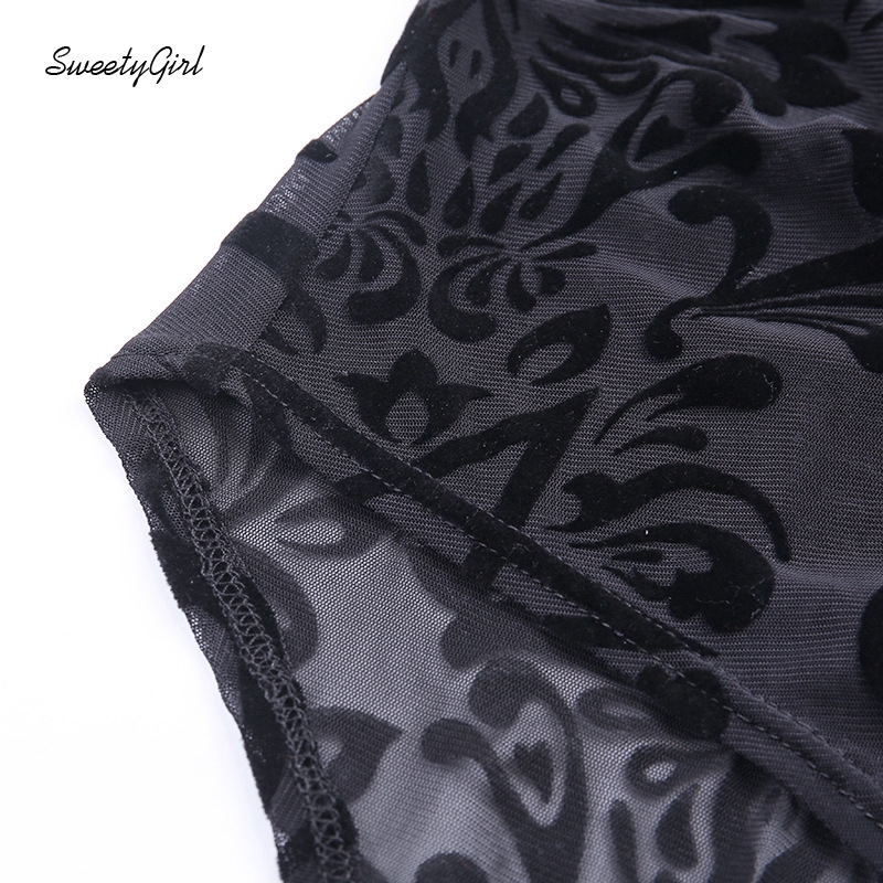 Áo liền quần dáng ôm không tay cổ chữ U phối ren màu trơn thời trang dành cho nữ