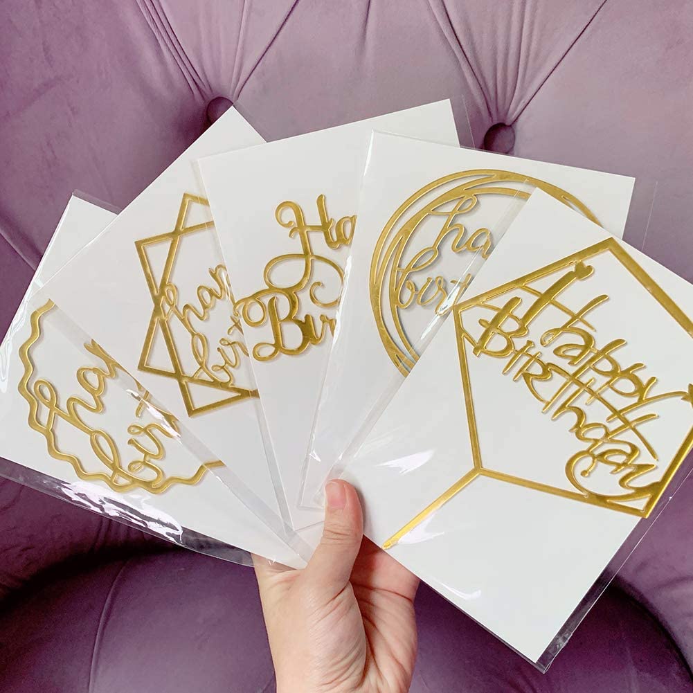 Que Cắm Trang Trí Bánh Kem 15 Kiểu Bằng Acrylic