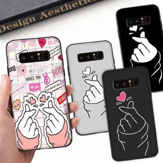 Ốp điện thoại dẻo viền đen họa tiết thả tim độc đáo cho SAMSUNG GALAXY S9 S10 S10E PLUS YU78