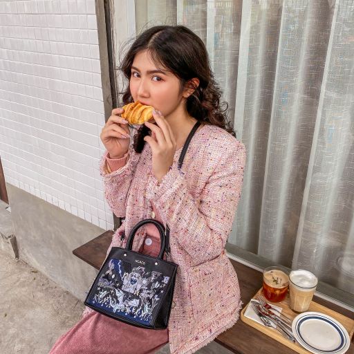 Túi xách NGAOS The Book Bag Black - Medium Size