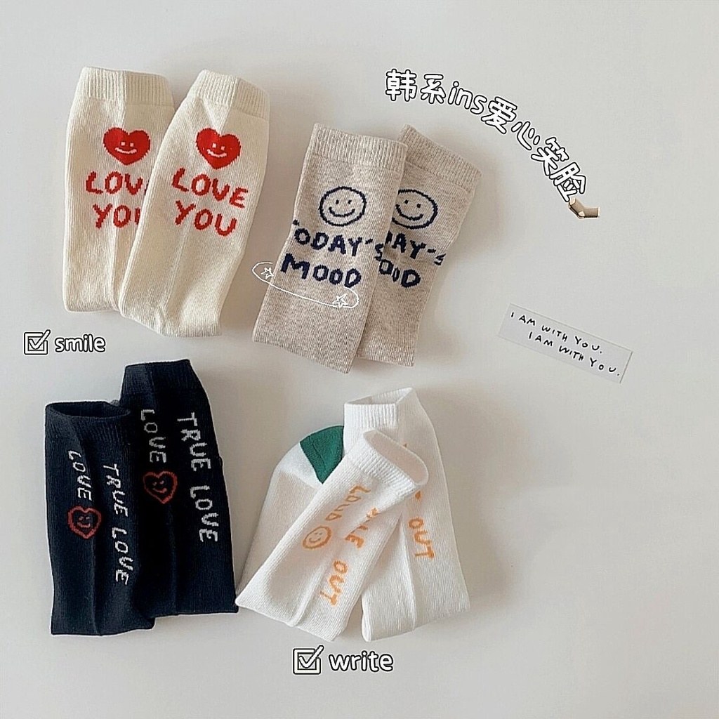 Vớ Dài Ngang Bắp Chân Bằng Cotton Nguyên Chất In Họa Tiết Hoạt Hình Dễ Thương Thoải Mái Thời Trang Mới Dành Cho Trẻ Em 1-12 Tuổi