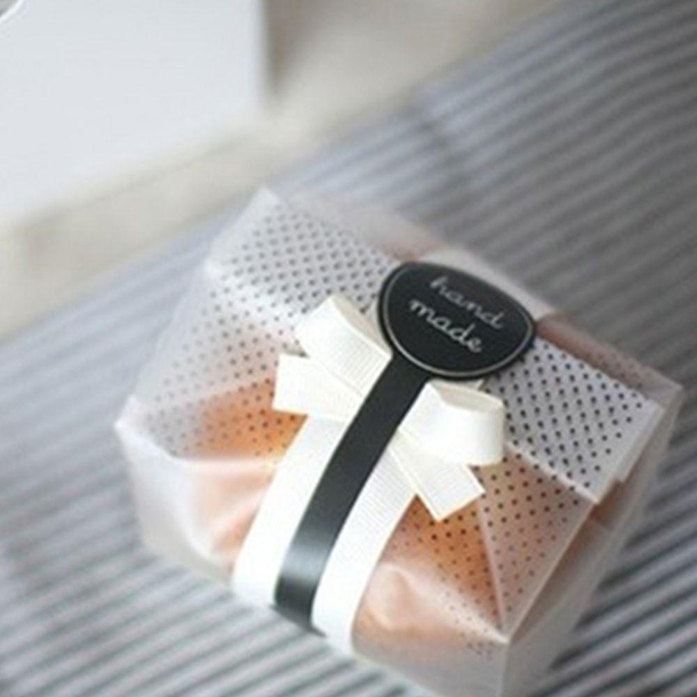 PEWANY Miếng Dán Niêm Phong Túi Bánh Handmade Màu Đen Dài Tiện Lợi