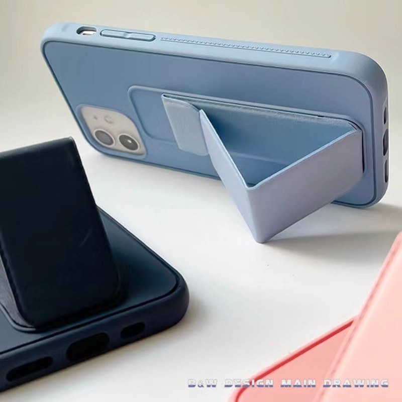 Ốp Điện Thoại Silicon Mềm Chống Trượt Hình Bầu Trời Xanh Dương / Hồng Gắn Giá Đỡ iPhone 14 13 12 Pro Max X XS Max XR 7 8 Plus