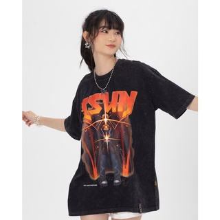 Áo Thun TSUN ChainsBreaker Wash Xám - [UNISEX] - In Kéo Lụa
