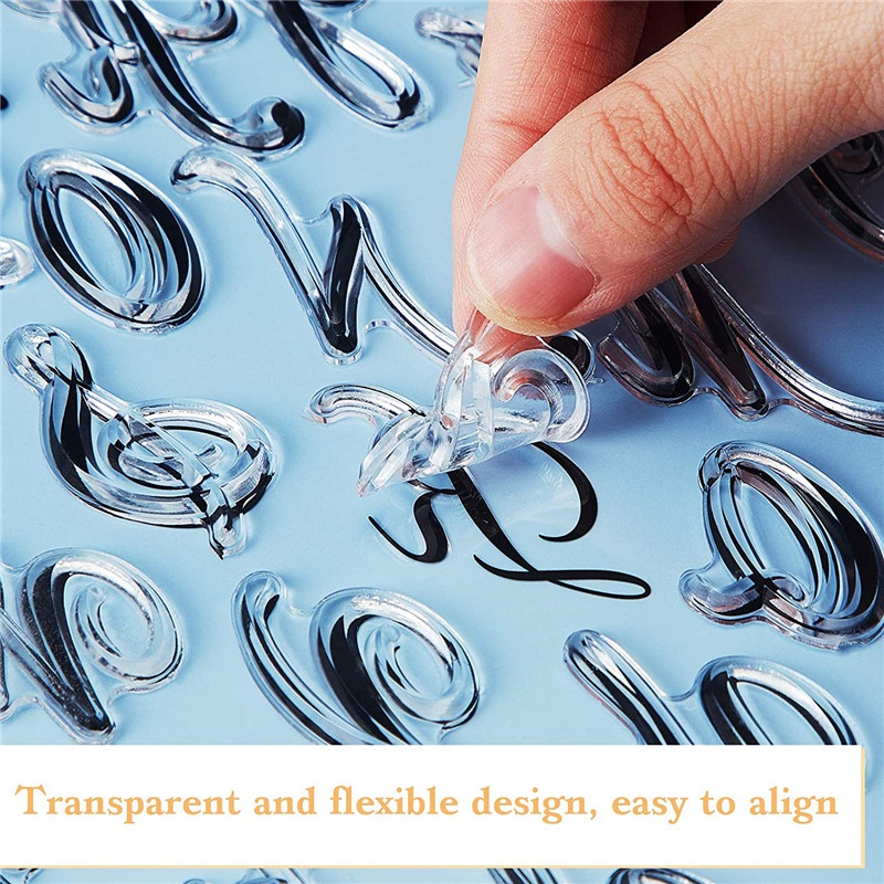 Trong Suốt Khuôn Silicon Làm Bánh Hình Chữ Cái