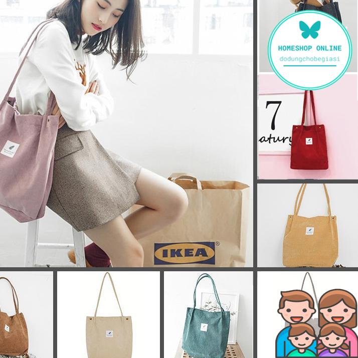 Túi Tote Vải Nhung You Need This One Phong Cách Hàn Quốc HSTX002
