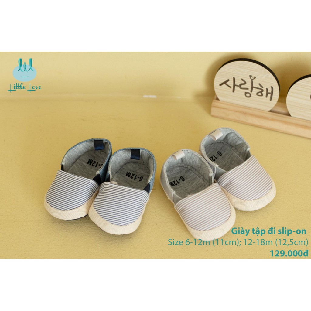 [CHÍNH HÃNG] Giày tập đi bé trai slip on Little Love