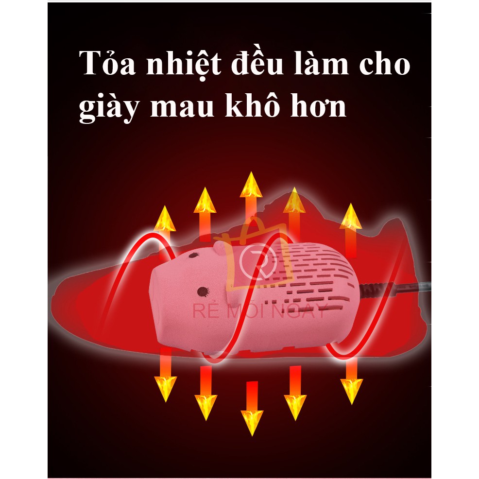 Máy sấy khô giầy hình heo ngộ nghĩnh