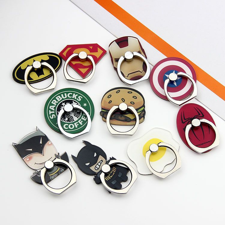 New DC Animation Coffee Logo Hamburger Egg Cute Phone Ring Holder Desktop Phone Bracket Dây điện thoại di động | BigBuy360 - bigbuy360.vn