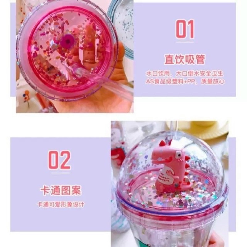 LY GIỮ NHIỆT PHA LÊ 2 LỚP CÁCH NHIỆT HÌNH KHỦNG LONG, MÈO KITTY DOREAMON ... SIÊU XINH