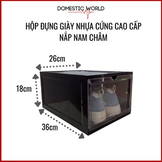 Combo 5 hộp giày nhựa cứng cao cấp nắp nam châm