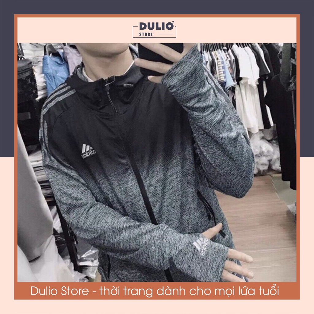 Áo chống nắng nam DULIO STORE, chất vải gai sần siêu thoáng mát, logo thêu có túi khoá
