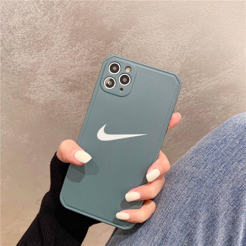 vỏ Iphone Tide brand purple ink green Nike 12PRO MAX Apple 11 mobile phone case new XSMAX silicone 7 / 8plus