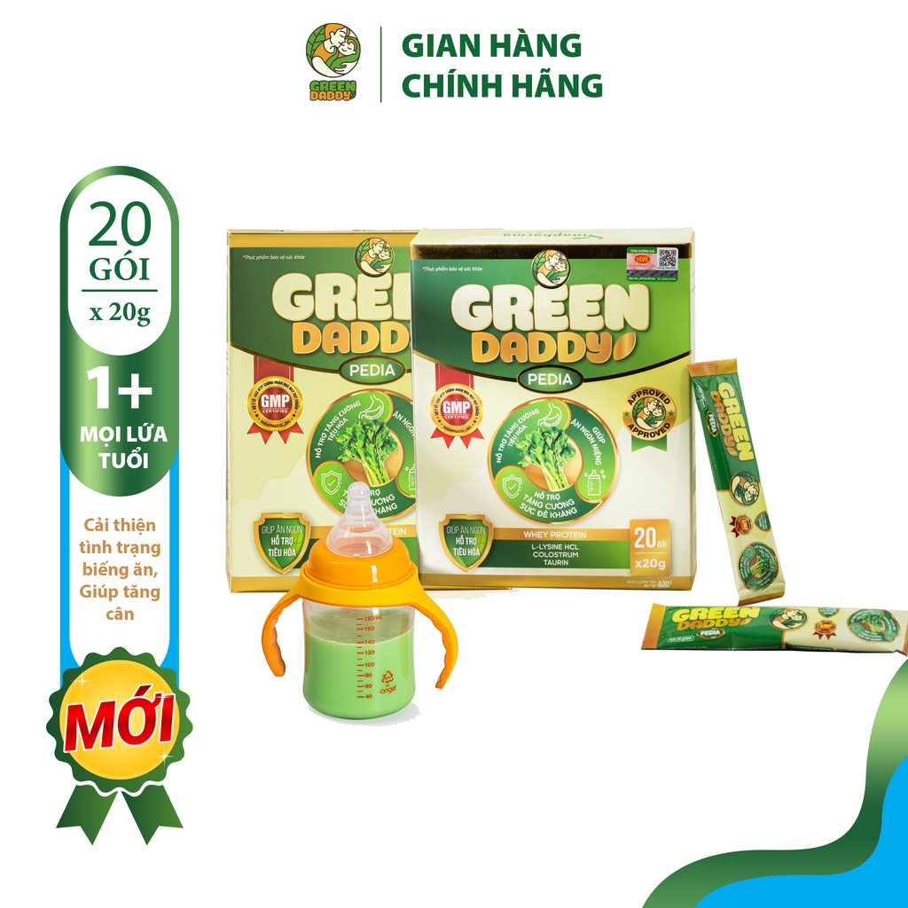 Combo 2 hộp Sữa non Green Daddy pedia bổ sung tinh chất rau củ dành ch