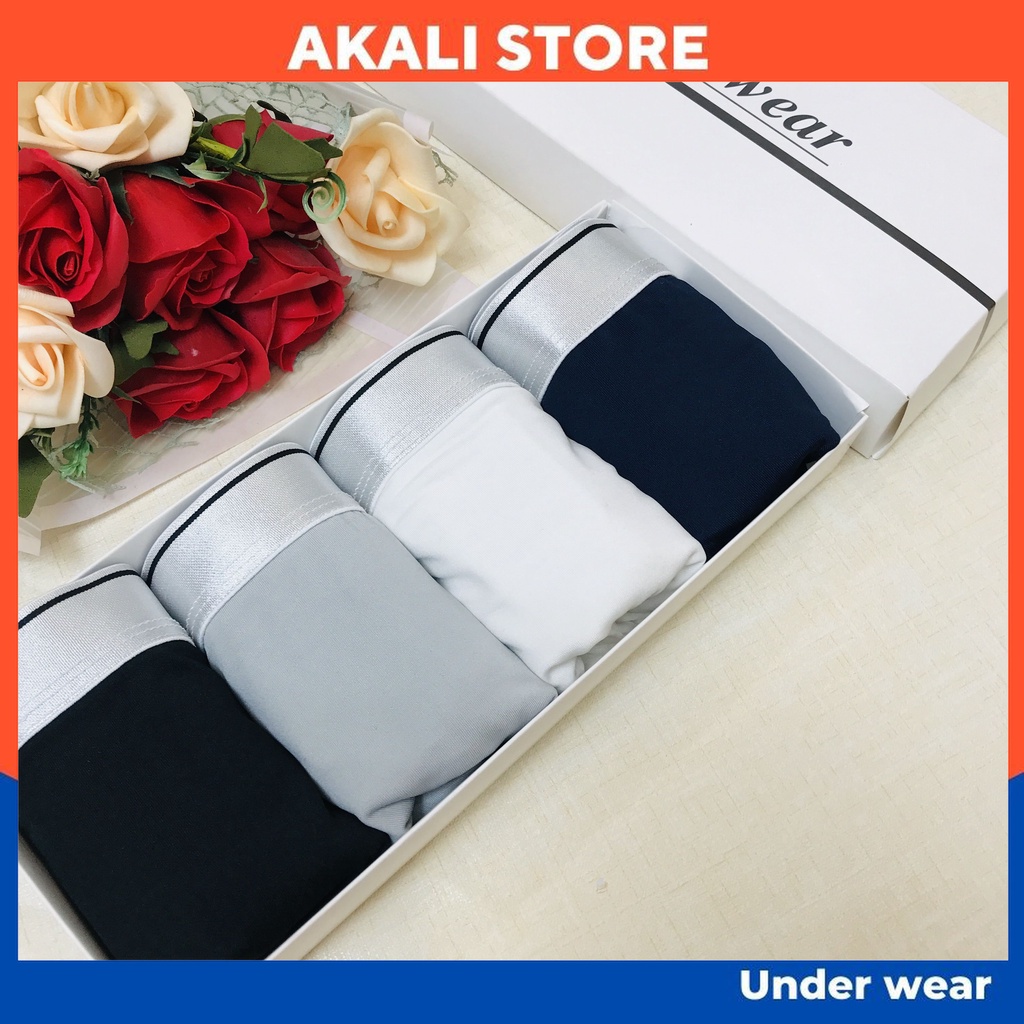 Quần lót nam BOXER thun lạnh, Quần sịp nam đùi thun lạnh tự nhiên 100% thoáng khí, co giãn cao cấp - AKALI
