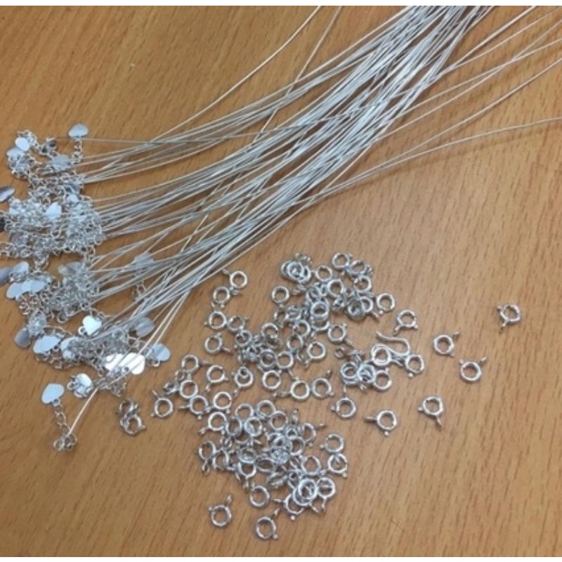 Lõi bạc❤️Chỉ bạc ta 5mm xỏ hạt làm vòng tay handmade vĩnh viễn bảo hành bạc