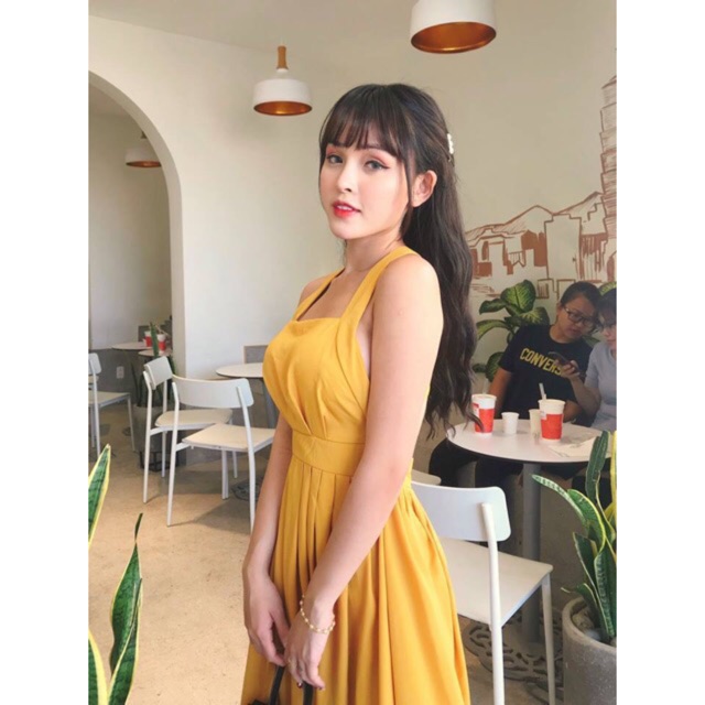 Đầm Maxi Dài Hở Lưng Đan Chéo Sang Chảnh/ Không turban | BigBuy360 - bigbuy360.vn